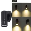 Plastikowa lampa ścienna LED z gniazdem GU10 Oświetlenie zewnętrzne IP65 Wodoodporne Outdoors Building Werand Wall Lamps