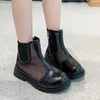 Mädchen Sommerstiefel Kinder Mesh atmungsaktiv Martin Prinzessin hochhackige kurze Stil hohl 210713