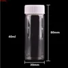 15ml 25ml 40ml 50ml 60ml Transparent Glass Bottles with White Plastic Screw Cap Tiny Jar Vials DIY Craft 24pcsgoods
