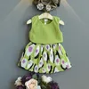 Love DDMM meninas roupas conjuntos de colete infantil top + saia plissada 2 pcs vestuário conjunto para menina crianças bebê casual trajes 210715