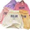 Girls foreign style casual letters hooded sweatshirt spring and autumn thin jacket children's loose top P4663 210622