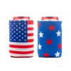 2021 Independence Day Wine Bottle Cover Decoration Can Cover Diving Material Insulation Cover T500779