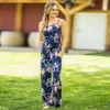 Kobiety Spaghetti Strap Floral Print Romper Kombinezon Bez Rękawów Plaża Plaża Boho Letnie Jumpsuits Długie Spodnie 3 Kolory OOA4330