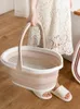 Buckets Folding Mop Bucket Creative Household Items Simple Size Plastic Kitchen Bathroom Rubbish Barrel