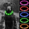 LED Pet Dog Collar Noc Bezpieczeństwo Luminous Glowing Collars Neck Pierścionek dla psów Koty Puppy Produkty USB Regulowany