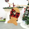 4 stili calze di Natale plaid decorazione natale decorazioni regalo sacchetti per cane gatto gatto zampa calza sacchetti regalo albero parete appeso ornamento mo22