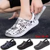 Мужские сандалии Crocks Summer Camouflage Air Cushion Beach Flat Garden Shoes Couple