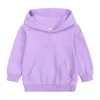 Felpe con cappuccio per bambini Felpe a maniche lunghe per bambini primaverili e autunnali Moda Ragazzo Ragazza Solid Top Abbigliamento