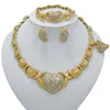 Orecchini Collana Xoxo Set di gioielli Dubai Gold Designer Orecchini da sposa da sposa Bracciale Moda Donna Festa di lusso