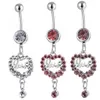 YYJFF D0559 Love Heart Belly Navel Button Ring Mix Colors