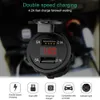 Oto Motosiklet Çakmak Çift USB Bağlantı Noktaları Araç Şarj Soket + LED Dijital Voltmetre Ölçer Ekran Monitörü iPhone için