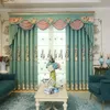 Cortina cortinas 2021 real venda cortinas europeu chenille veludo bordado telas de tecido para sala de estar quarto sala de luxo pelmet