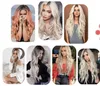 2021 moda donna parrucca femminile capelli multicolori capelli medi e lunghi ricci copricapo in fibra chimica