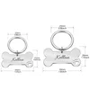 Pet ID Tag Prevent Loss Dog ID Card Name Tel for Cat Puppy Tag Pendant Keyring Bone Pet Accessories