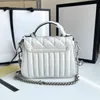 مصمم حقائب الكتف المرأة حقيبة يد نسائية جلد أبيض نسيج نسيج