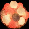 Strings White/Light Gray Apricot Cotton Balls LED String Fairy Lights Christmas Holiday Light Garland Guirlande Lumineuse Luces Lampjes