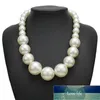 Chokers Choker Halsband för kvinnor Stora Bead Statement Halsband Brudparty Smycken Mode Imitation Pearl Tillbehör1