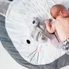 Ins Baby Infant Play Mats Dzieci pełzanie dywanu dywan dywanika dla niemowląt palę królika koc bawełny dywan dla dzieci dekoracje 90 cm 210402