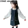 Herfst Baby Meisje Jurk Koreaanse Stijl Kant Lange Mouw Kinderen Es Voor Meisjes Prinses Kid Kleding E35038 210610