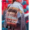 Boho Stickerei Denim Jacke Quaste Tribal Vintage Mantel Weibliche Folk Verschönert Lose Gypsy Chaqueta 210603