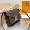 Klassieke Dames Handtas Envelop Bag Postbode Schoudertassen Premium Geel Lederen Trim Elegante Low-Key Praktische Boom Lam Skin Microfiber-voering