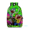 Mochila con estampado de estudiantes con patrón Rick, juego de viaje escolar divertido, cómodo y de gran capacidad, de alta calidad