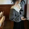 WERUERUYU Harajuku Japonais Vintage Pull Femmes Automne Mode Coréenne Lâche Simple Casual Femmes Pull 210608