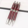 Luxury Writing pen High quality John F Kennedy Wine red and Dark Blue Metal Ballpoint pen Rollerball Fountain pens office school supplies with Serial Number