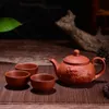 150ml Yixing Teapot Purple Clay Kung Fu Set Handmade Dragon Elephant Squirrel Pot With 3pcs Cup 210813