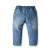 Enfants déchiré jean couleur unie mode enfants jean pour garçons printemps automne bébé Denim pantalon enfant en bas âge jean enfants vêtements G1220