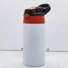 12 oz Düz Sippy Kupası Boş Süblimasyon Tumbler Çocuk Su Şişesi 350 ML Paslanmaz Çelik Çocuklar için Tumbler Içme ZZA3051 Deniz Nakliye