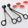 Black Stainless Steel Candle Wick Trimmer Oil Lamp Trim Scissor Cutter Snuffer Tool Hook Clipper DH4856