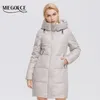 MIEGOFCE hiver femmes mi-long manteau à capuche conception pour garder au chaud et coupe-vent Parka fermeture éclair lâche dames vestes D21647 211008