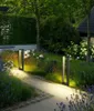 Ao ar livre impermeável ip65 15w cob led jardim lâmpadas de gramado moderno pilar de alumínio luz pátio villa paisagem gramado