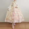Casual Jurken Kawaii Lolita Style Dress Dames Kant Kostuum Retro Gothic Court Princess Sweet Ball Gown Party Robe Renaissance Vestidos