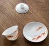 손 페인트 Gaiwan 고품질 큰 그릇 컵 얇은 언덕 차 Tureen 액세서리 홈 장식