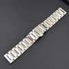 16 18 19 20 21 22 23 24mm Bracelet de montre en acier inoxydable Bracelet d'argent Mens de luxe Remplacement Bracelet de montre en métal Bracelet Accessoires H0915