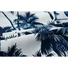Голубая пальма напечатанная напечатанная гавайская рубашка мужчины лето с коротким рукавом пляж Aloha вечеринка случайные рубашки мужские праздники каникула Chemise 210522