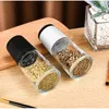 Vidro Pepper Moedor Manual Salina Salina Moinho Herb Spice Shakers Cozinha Ferramentas Ajustável Moagem Gadgets Cozinhar Acessórios GCB14555