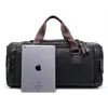 2020 New Casual PU Leather Travel Duffel Bag Large Capacity Travel Bags Men Messenger Handbags Y0721