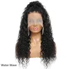 13X4 Lace Front Perruques Transparent Perruque De Cheveux Humains Pré-Plumé Droite Vague De Corps Eau Crépus Bouclés Brésilien Péruvien Malaisien Indi304p