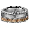 Herren Armbänder Imperial Crown King Herren Armband Gold für Luxus Charme Fashion Manschette Armreif Geburtstag Schmuck2851624