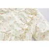 Baby Baby Primavera Roupa Menina Floral Bodysuit Jumpsuit Flor Outfits Motoras Moda Linda com Hat Set 210429