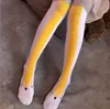 Chaussettes créatives au dessus du genou pour femmes, en coton, dessin animé griffe de poulet, impression 3D, Animal drôle, chaussettes hautes et longues