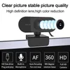 Webcam Mini videocamera Full HD 1080P Piccola web cam USB con microfono Webcast Meeting Network Foto Videochiamata Home Desktop Webcamera Plug and Play per PC portatile