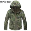 Lurker Shark Soft Shell Military Tactical Jacket Men Waterproof Warm Windbreaker Coat Camouflage Hooded US Army Clothing 210909