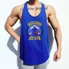Nya Brand Mens Muscle Vest Bodybuilding Stringer Tank Top Sommar Fitness Män Singlets Cut Off Gym Kläder Mesh Ärmlös Skjorta 210421