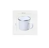 12 oz sublimation émail mug transfert de chaleur gobelets émaillés avec poignée 350 ml blanc blanc sublimé tasses à café incassable boisson tasse bricolage impression SN5432