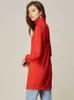 Amie Autumn Women Turtleneck Knitted Dress Elegant Female Solid Loose Long Sweater Dresses 1196 210527