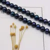 Other Natural Freshwater Pearl Beads Smooth Black Round Loose Pearls Bead For DIY Charm Bracelet Necklace Jewelry Accessories Making Rita22